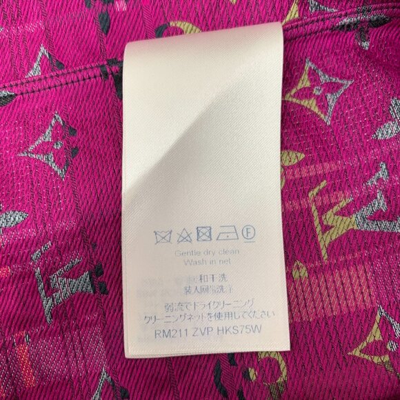 Louis Vuitton Multicolor Striped Logo Cotton & Silk Short-Sleeve Shirt XS Made I - Picture 4 of 7